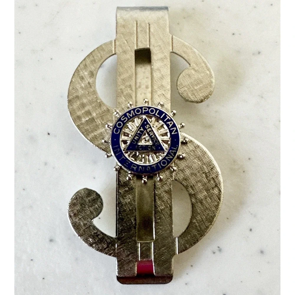 Cosmopolitan International‎ Hood Emblem Design Money Clip With Money Sign